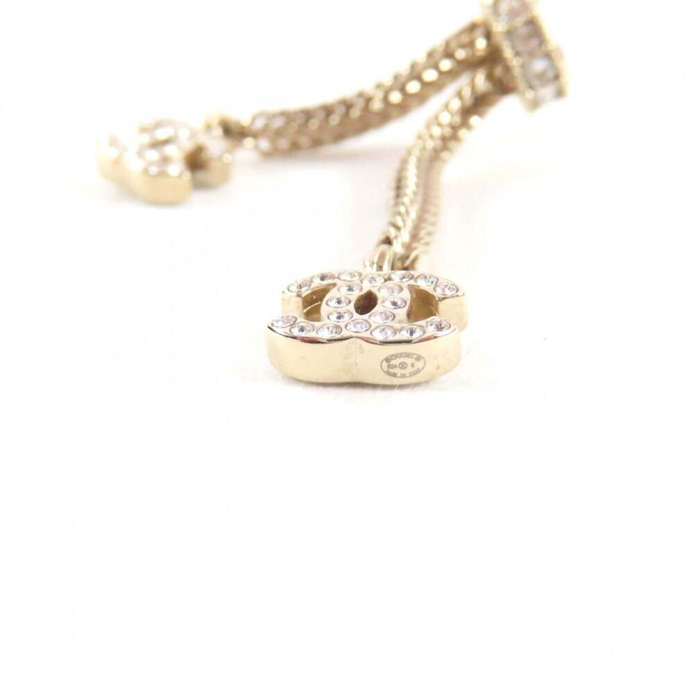 CHANEL Gold Logo Earrings - Picture 7 of 8